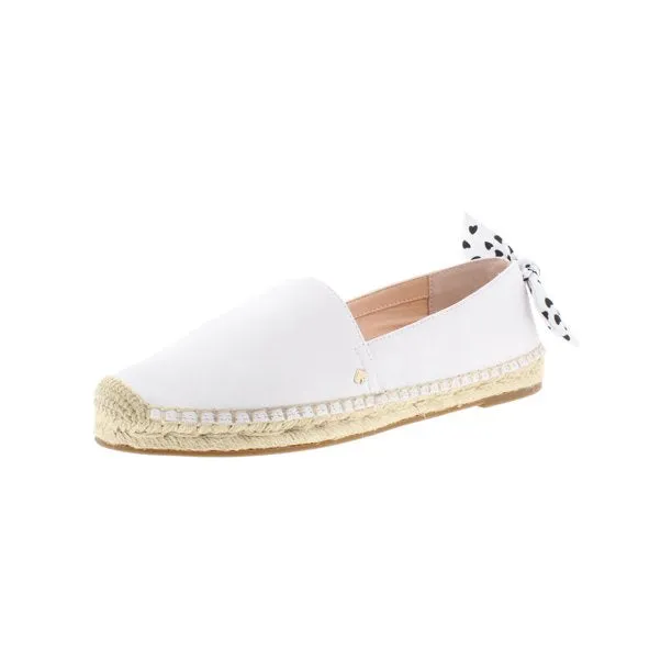 KATE SPADE - GRAYSON WHITE LEATHER FLATS **FREE SHIPPING**