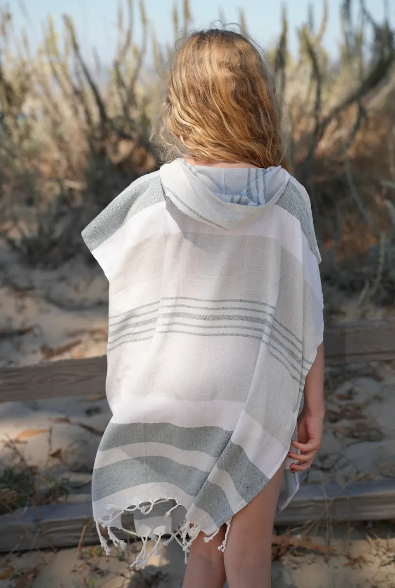 Kid Sun Poncho in Sea Salt