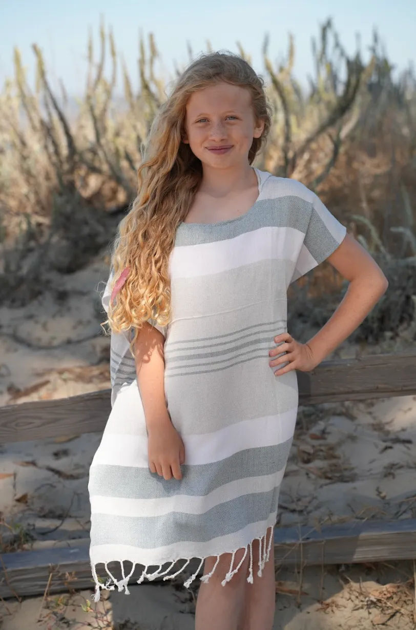 Kid Sun Poncho in Sea Salt