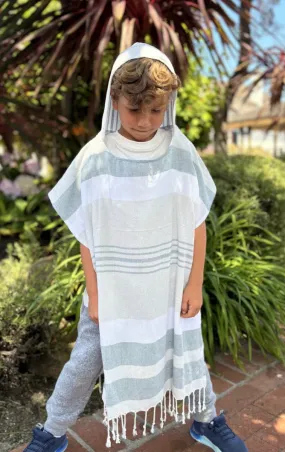 Kid Sun Poncho in Sea Salt