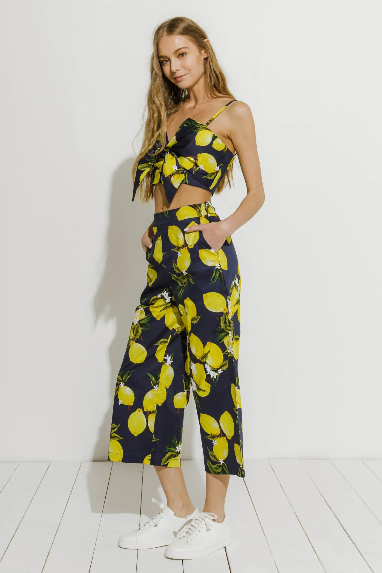 Lemon Print Pants