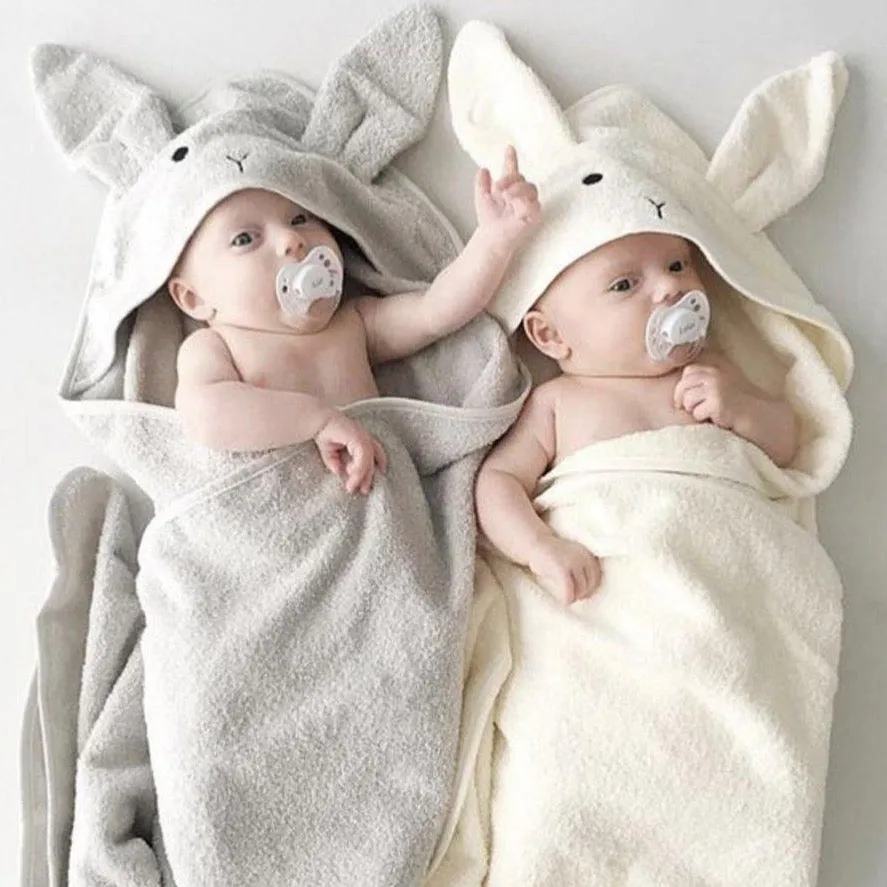 Liewood Augusta Hooded Towel Rabbit dumbo grey