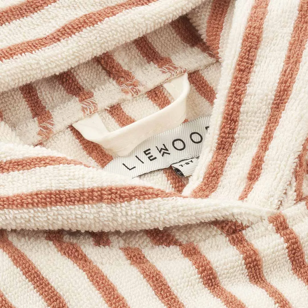 Liewood Emilia Bathrobe Poncho - Tuscany Rose/Creme de la Creme - Stripe