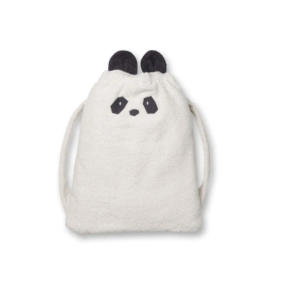 Liewood Thor Towel Back Pack Panda creme de la creme