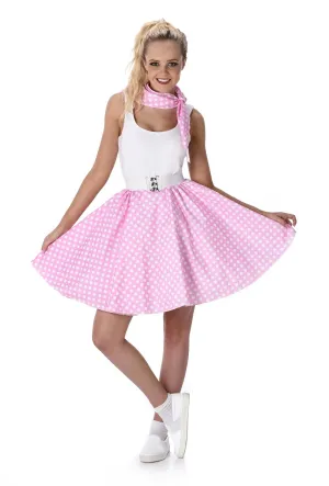 Light Pink Rockabilly Polka Dot Skirt   Neck Scarf - Buy Online Only (Copy)