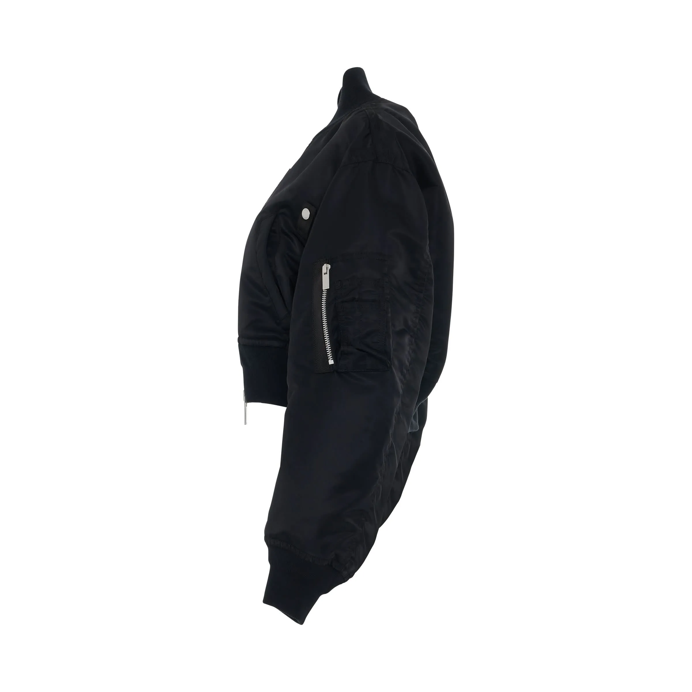 MA-1 Nylon Twill Jacket in Black