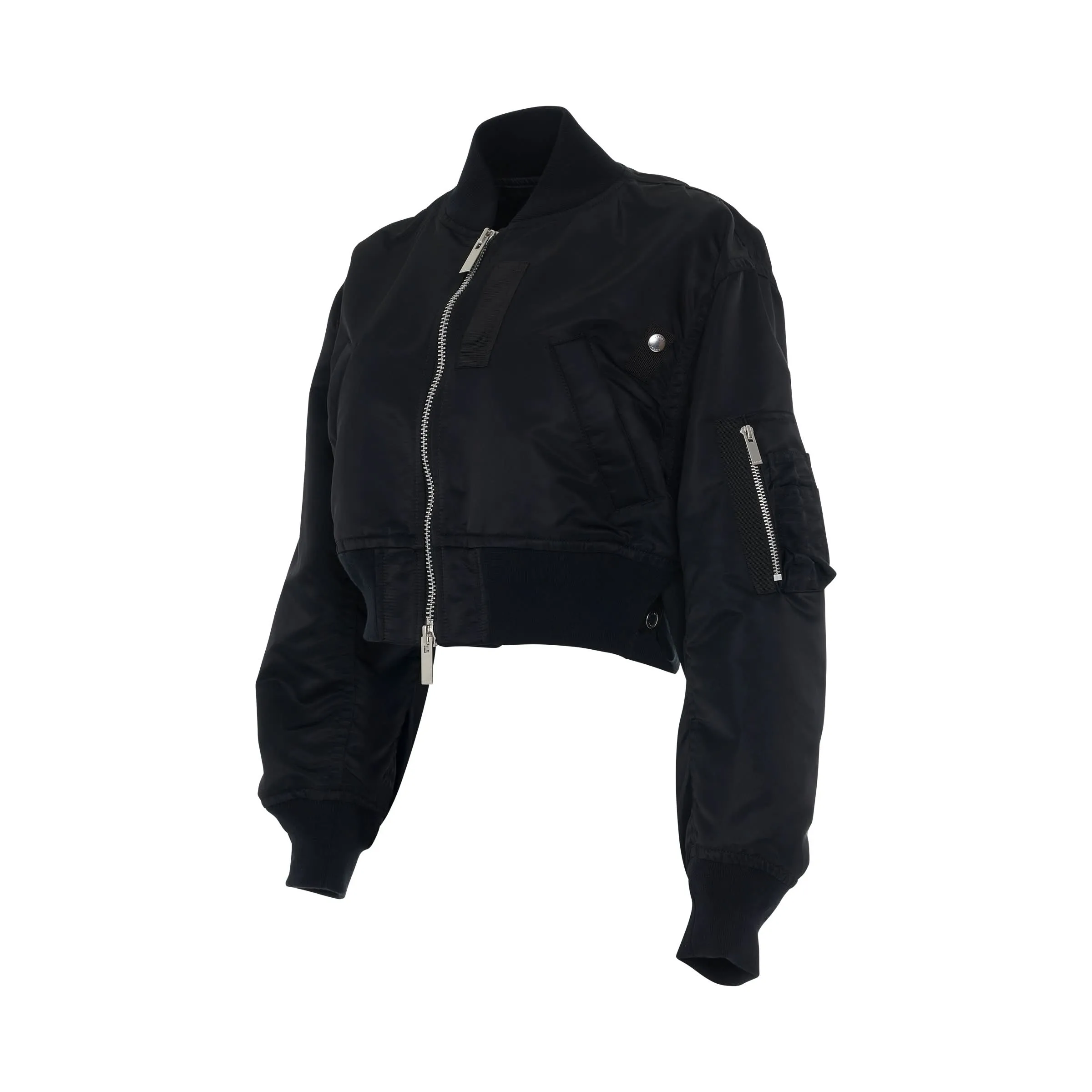 MA-1 Nylon Twill Jacket in Black