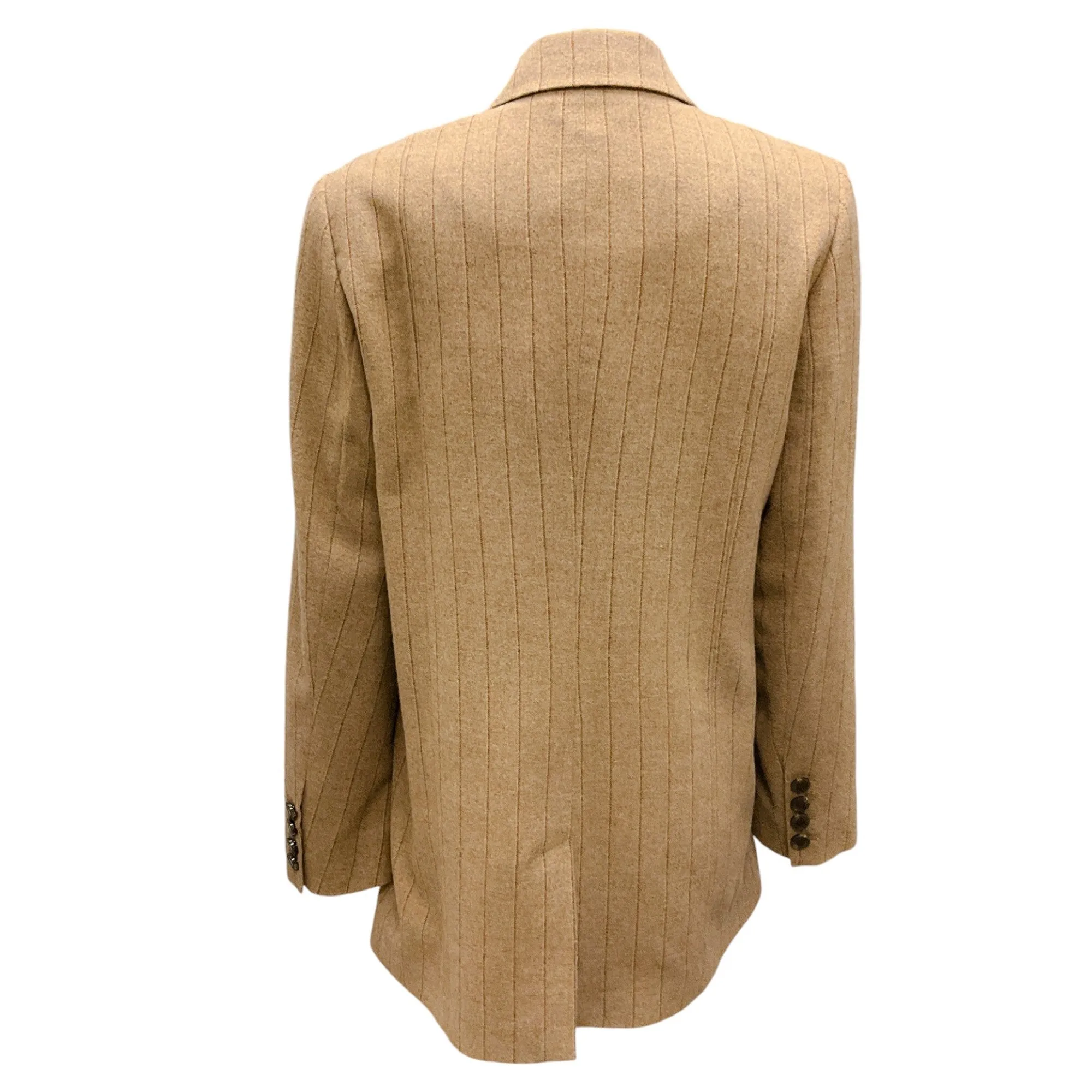 Malej Sand Pinstriped Wool Blazer