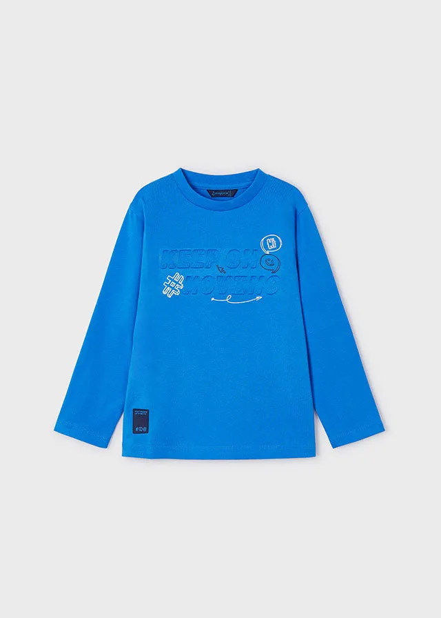 Mayoral Boys Blue Long Sleeved Top