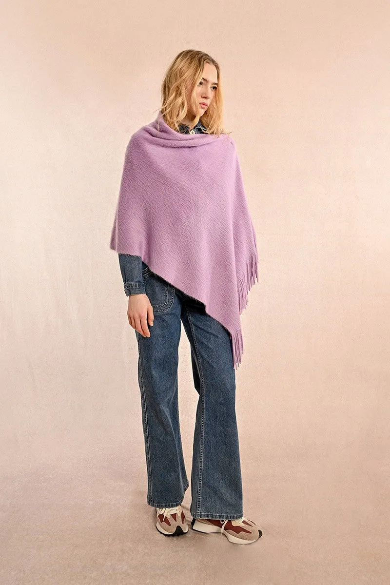 MBN Fringe Poncho - Mauve