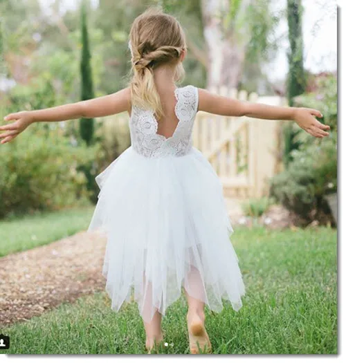 Melody Tulle First Communion or Flower Girl Dress - Ivory