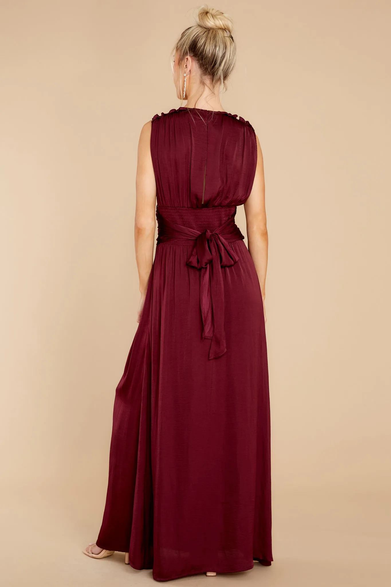 Memorable Moments Burgundy Maxi Dress