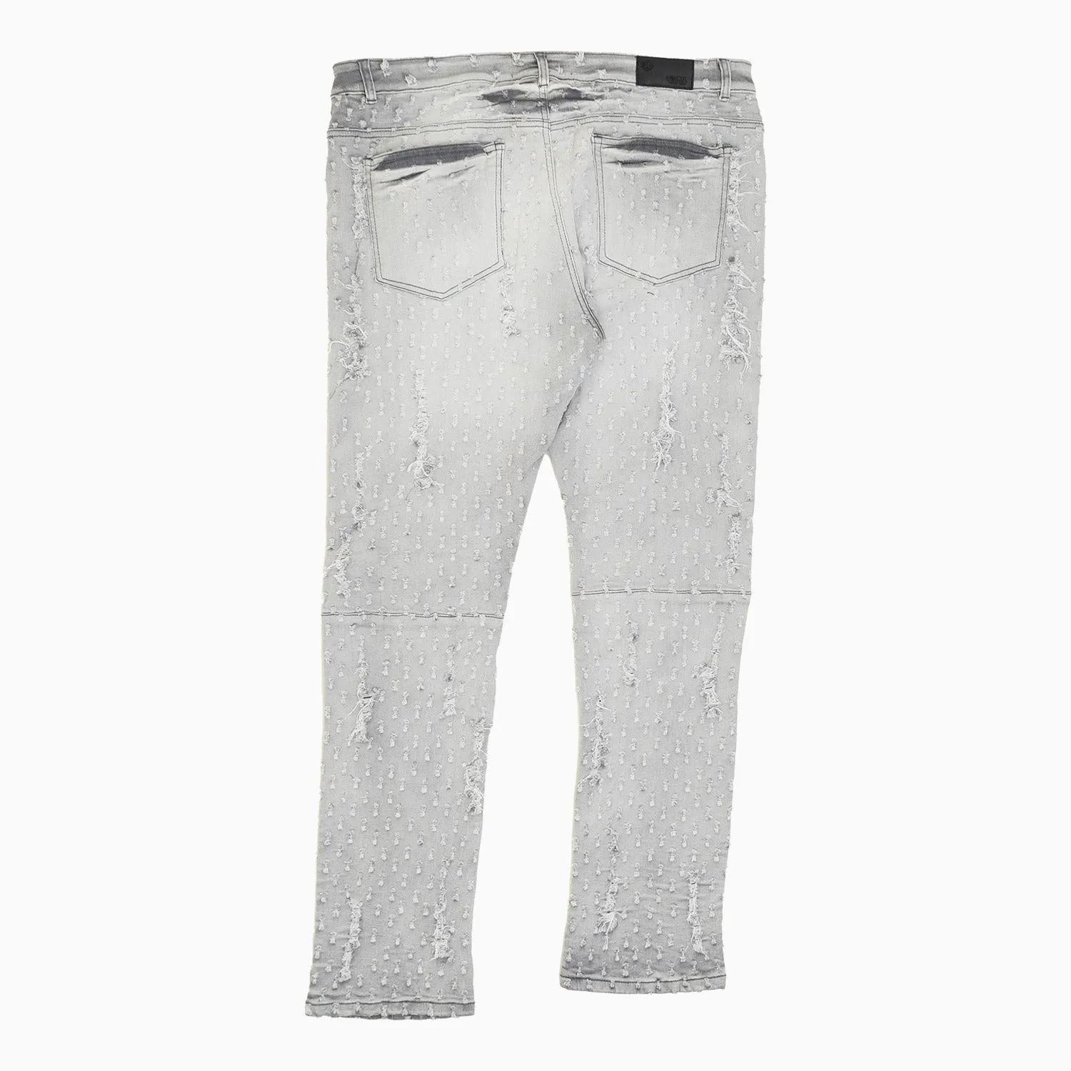 Men's Heavy Pin Distressed Denim Slim Pant