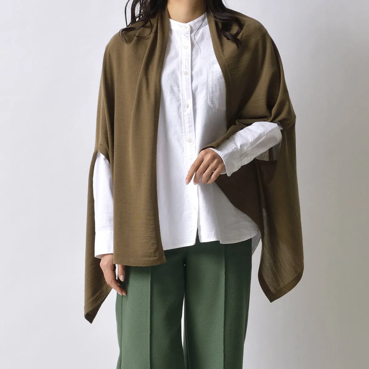 Mino Bronze Multi Way Wool Mix Poncho