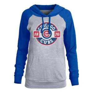 MLB Chicago Cubs Women's Lightweight Bi-Blend Hooded T-Shirt Team Licensed, XS