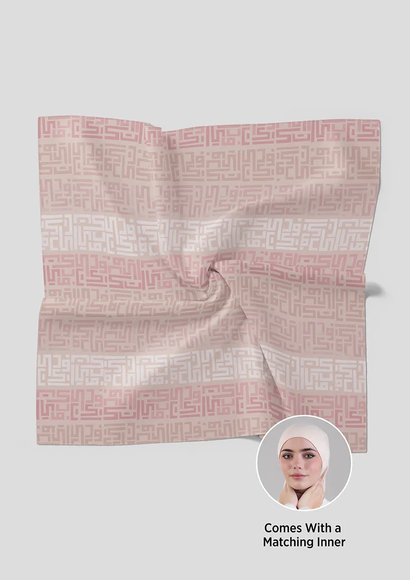 Monogram Pink Shawl With Inner