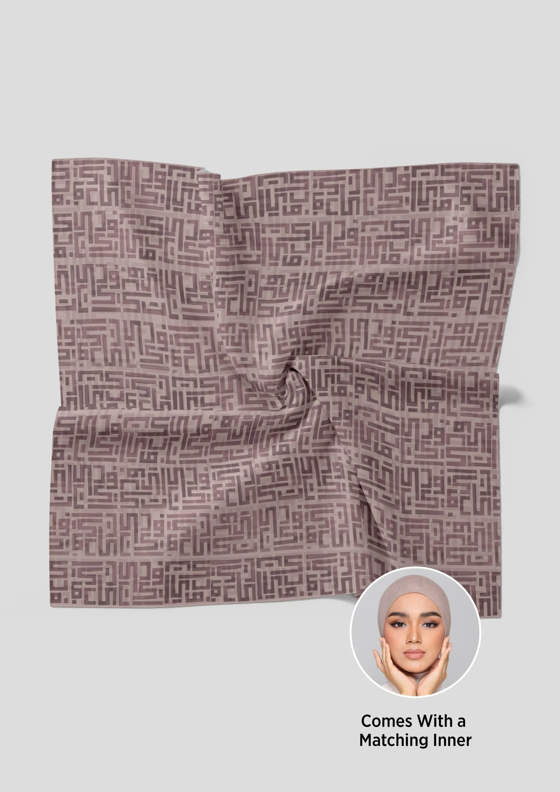 Monogram Taupe - Shawl With Inner