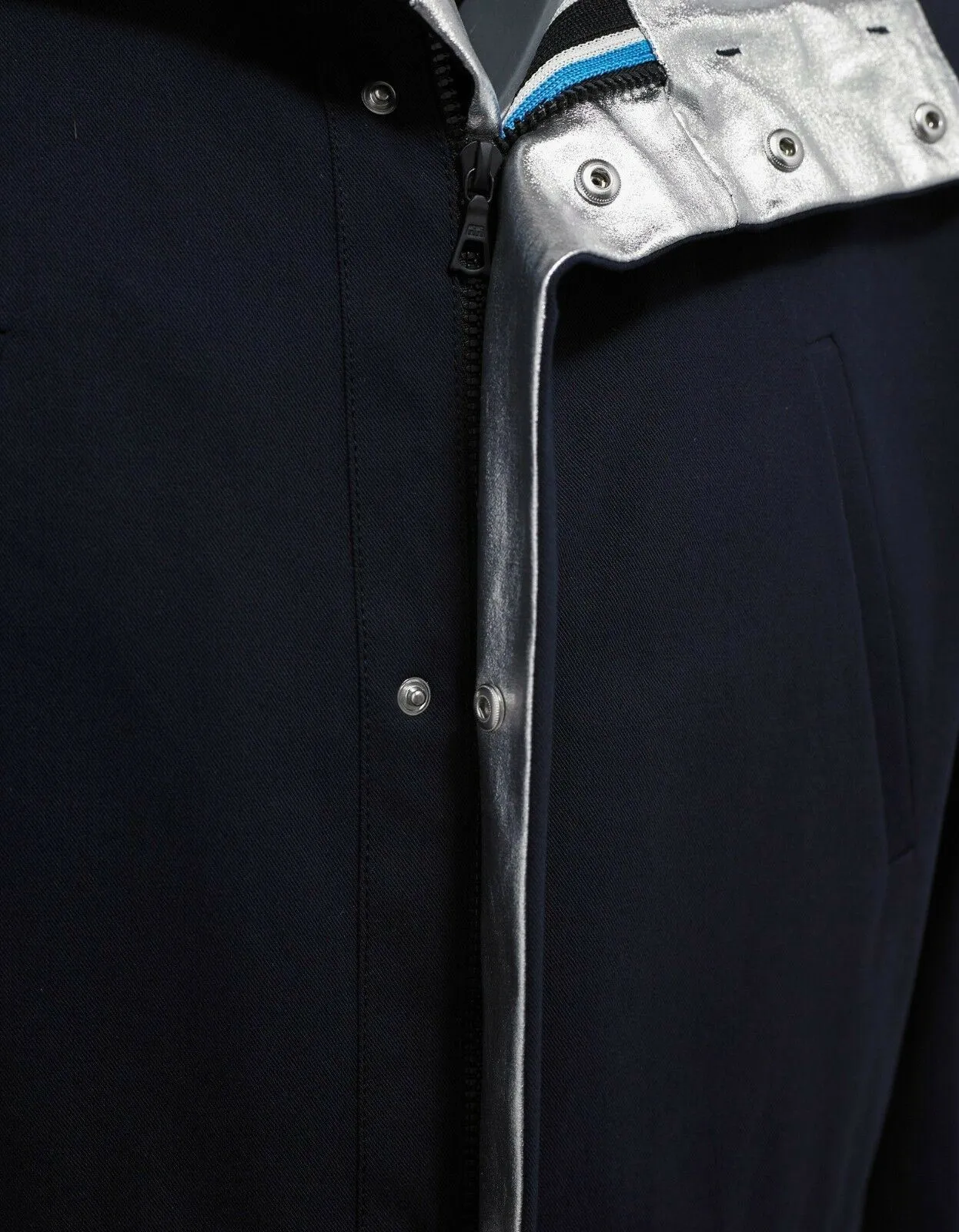 Navy Blue Parka with Silver Interior