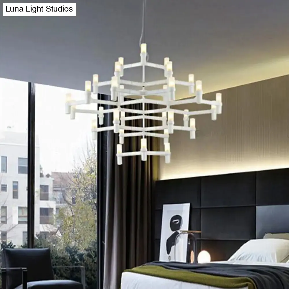 Nordic Metal Multi-Layer Chandelier Lamp - Elegant LED Hanging Light for Living Room