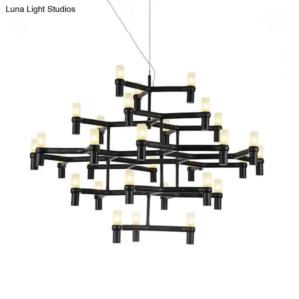 Nordic Metal Multi-Layer Chandelier Lamp - Elegant LED Hanging Light for Living Room