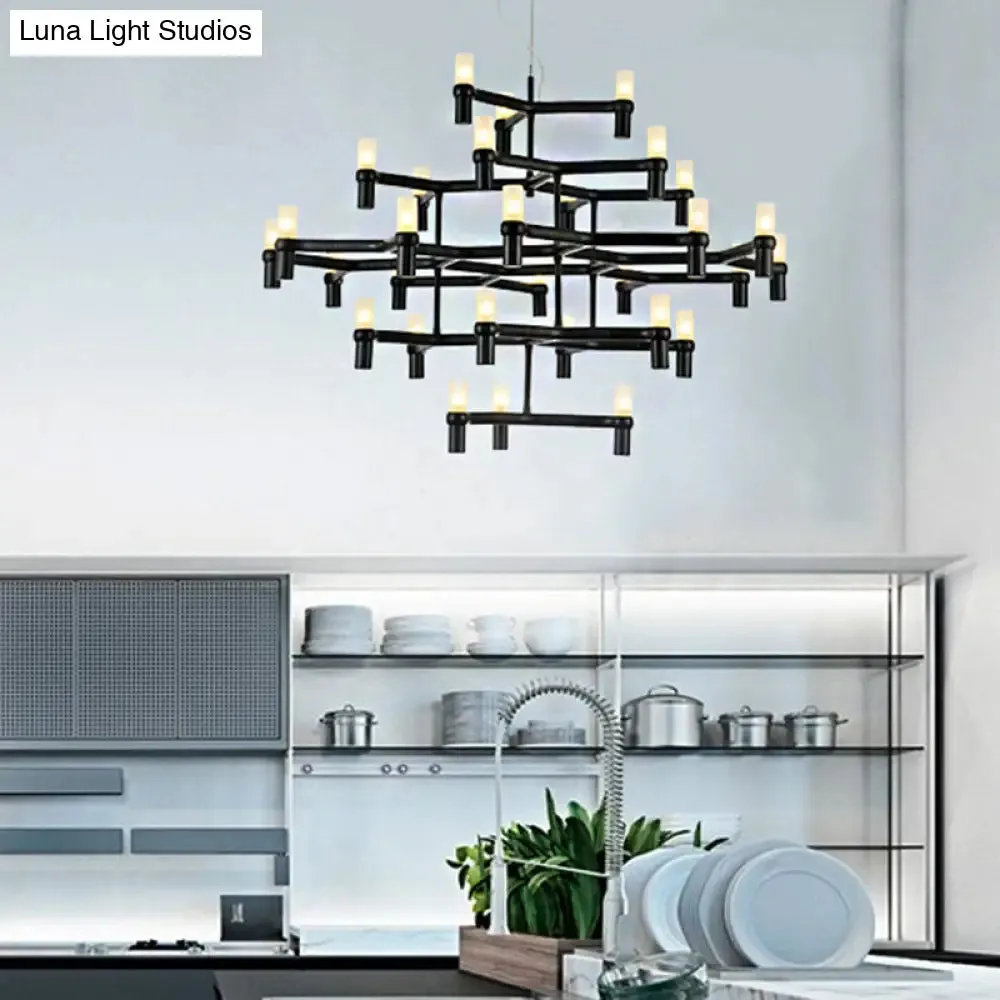 Nordic Metal Multi-Layer Chandelier Lamp - Elegant LED Hanging Light for Living Room