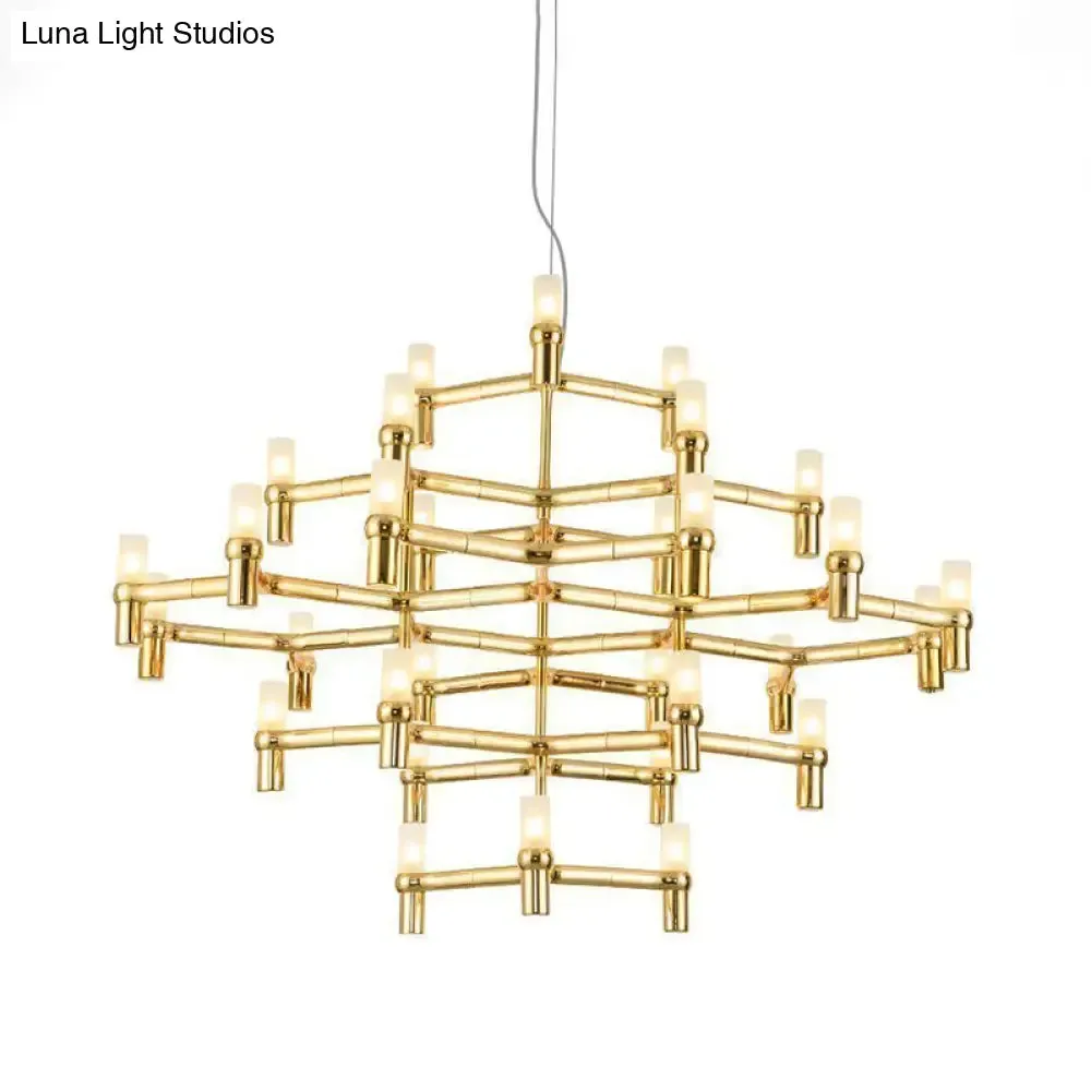 Nordic Metal Multi-Layer Chandelier Lamp - Elegant LED Hanging Light for Living Room