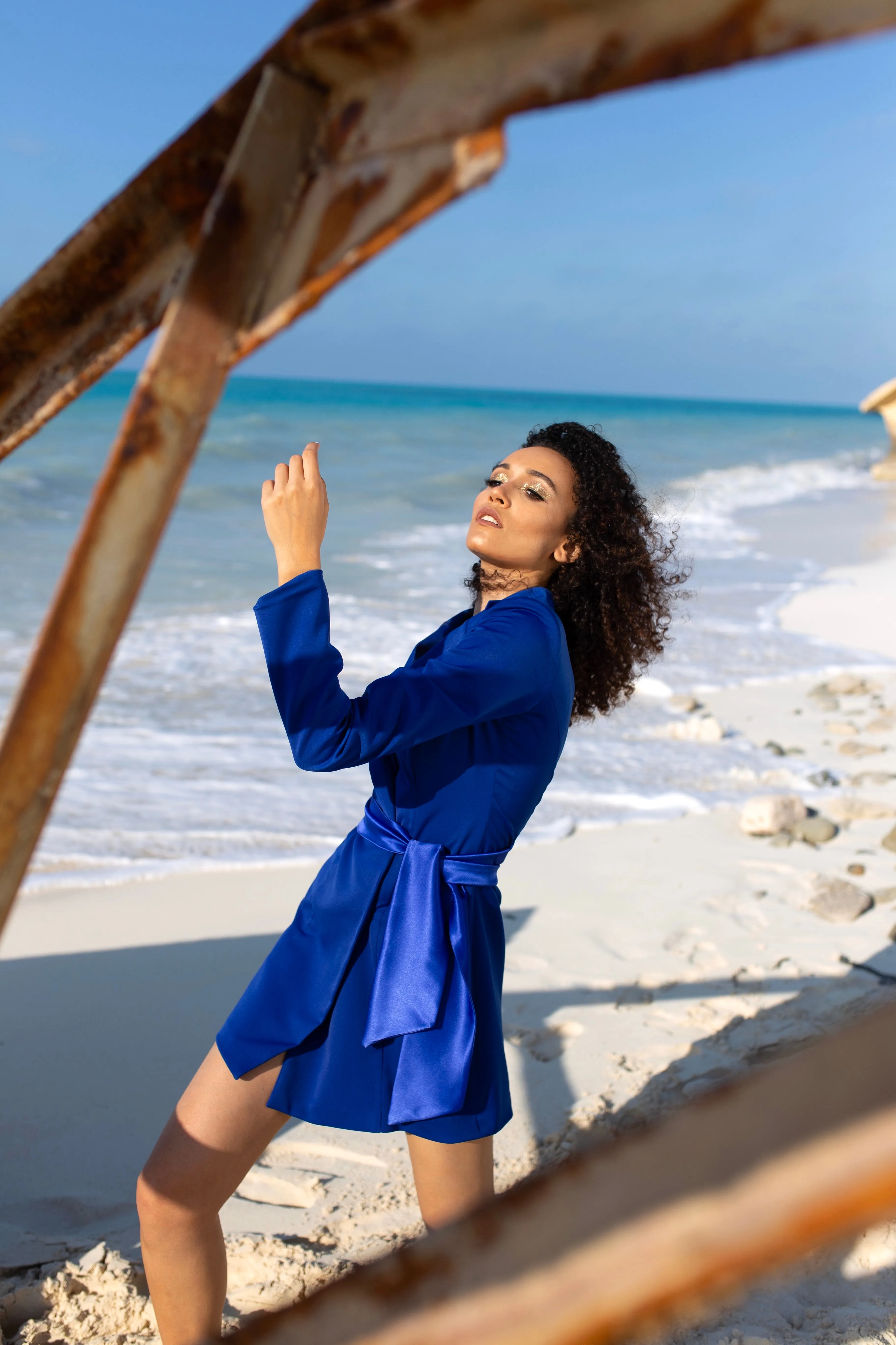 Néro Blue Blazer Dress