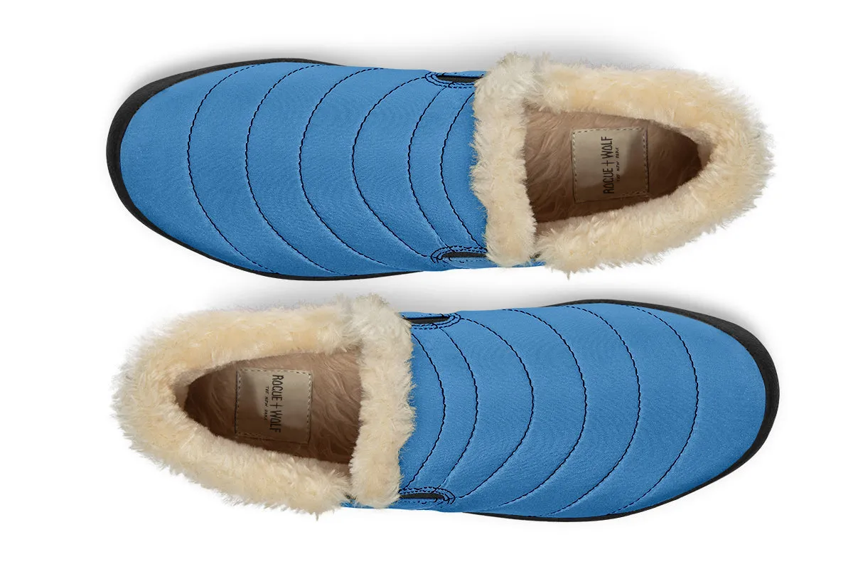 Ocean Wave Winter Sneakers - Warm & Easy Slip-On Shoes Lined with Vegan Wool with Anti-Slip Soles