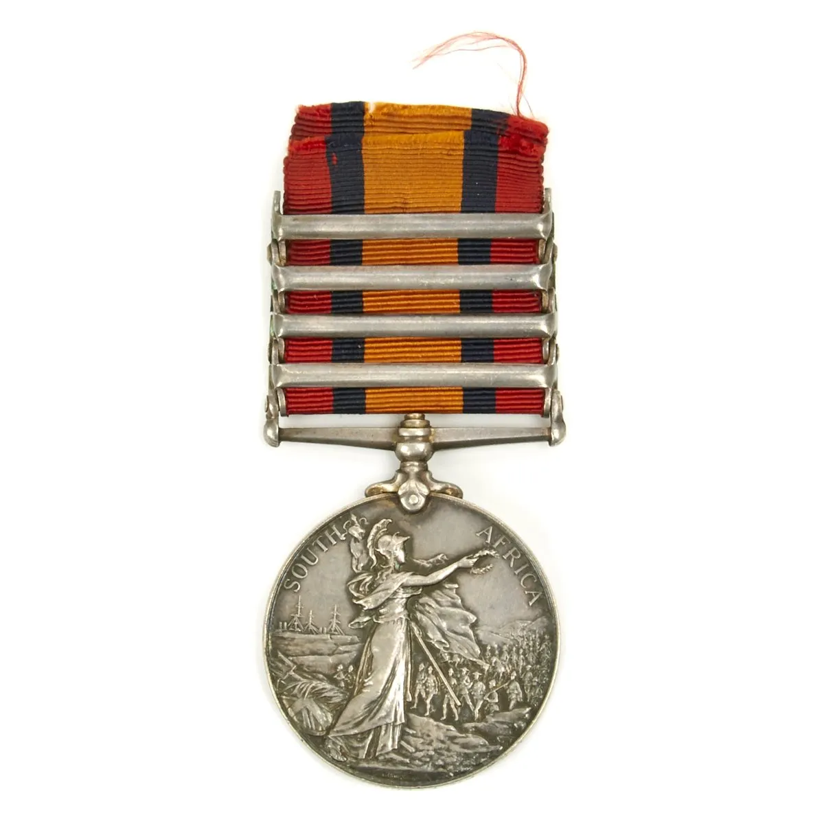 Original British Second Boer War Named Queen's South Africa Medal with 4 Clasps