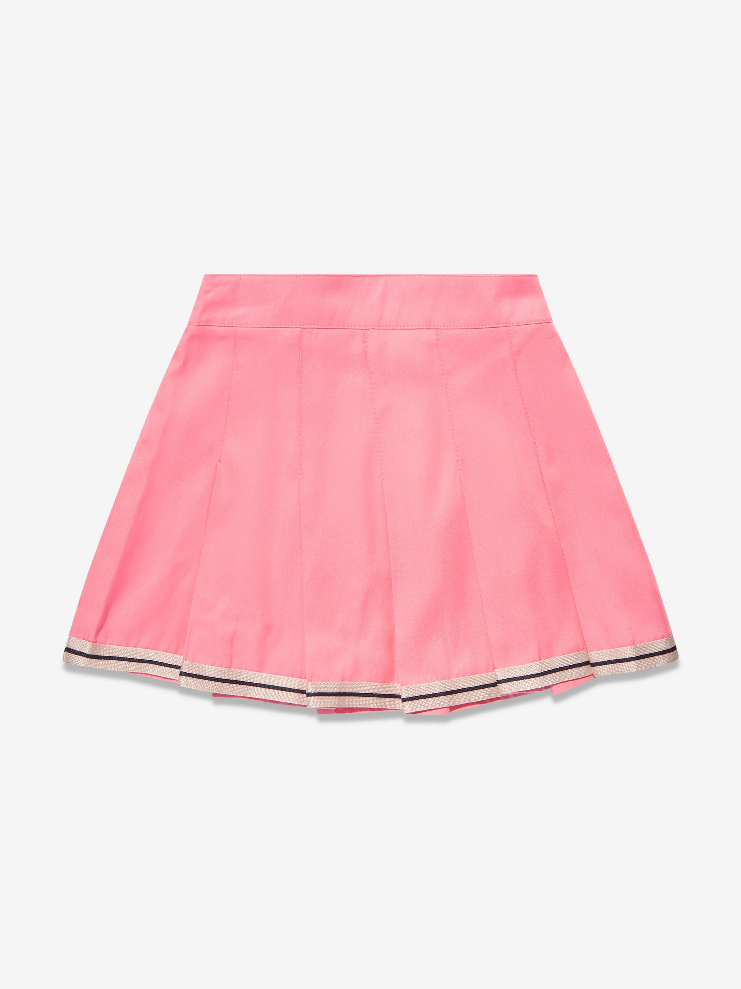 Palm Angels Girls Track Pleated Skirt in Pink