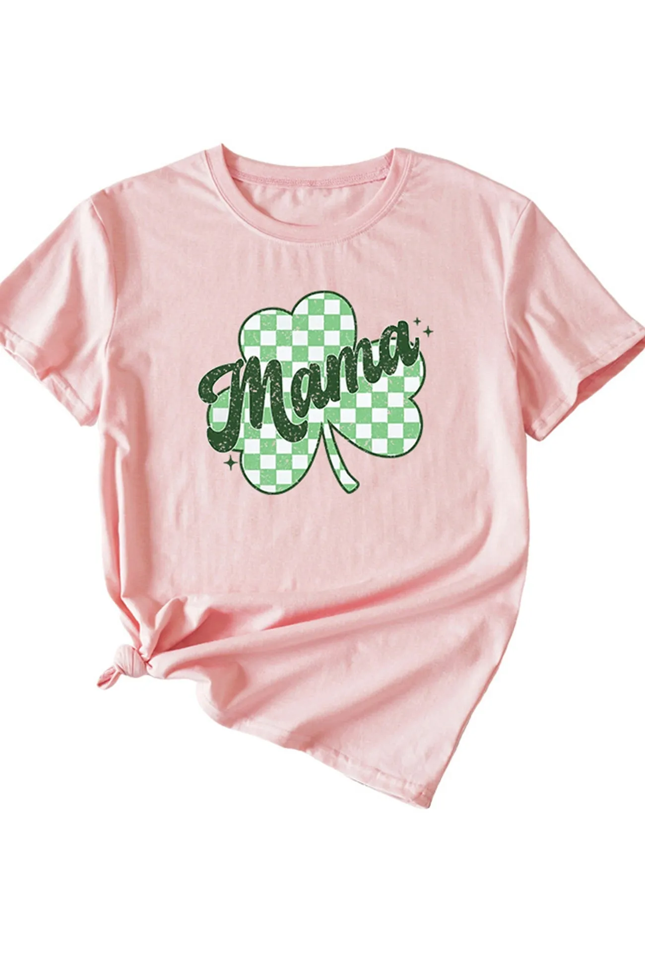 Plaid Clover Graphic T-shirt