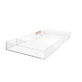 Play Tots Clear Choice Acrylic Changing Tray with 2 Large Compartments