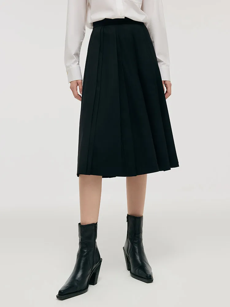 Pleated A-Line Women Skirt