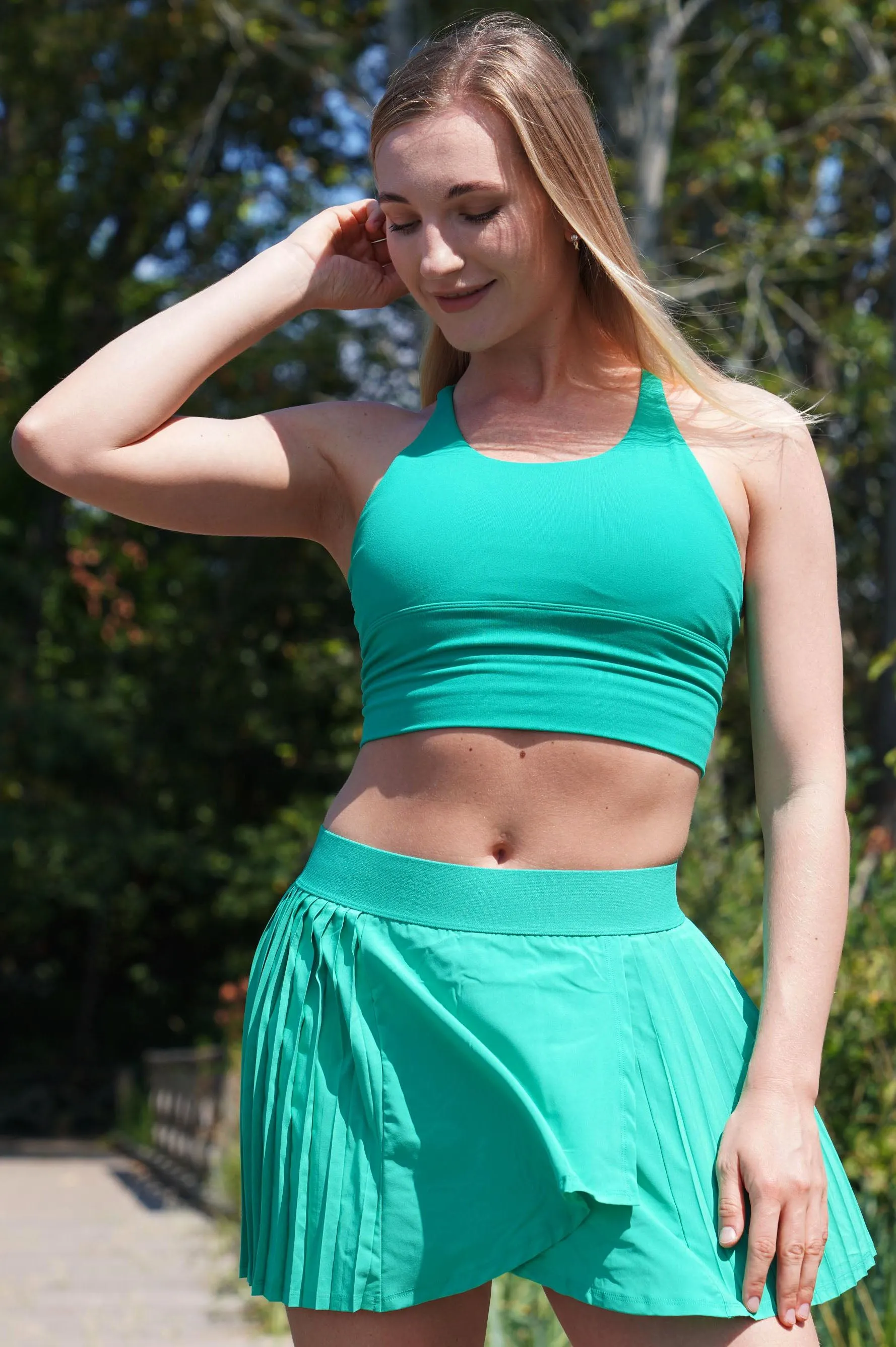 PLEATED WRAP SKORT