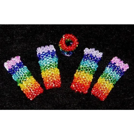 Rainbow Dreadlock Plaited Hair Beads