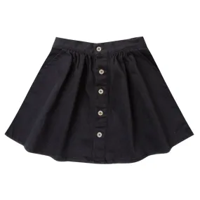 Rylee and Cru Black Button Up Girls Skirt