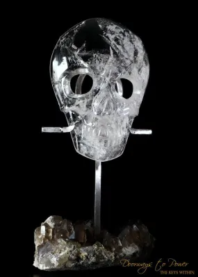 Sacred Lemurian Crystal Skull Mask & Egyptian Ankh ¥ Crystal Sculpture (RESERVED)