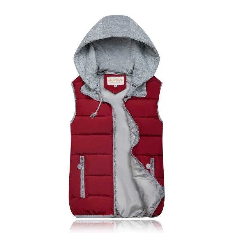 Sleeveless Hooded Vest Jackets