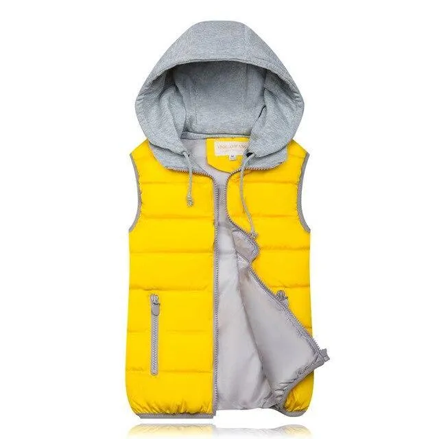 Sleeveless Hooded Vest Jackets