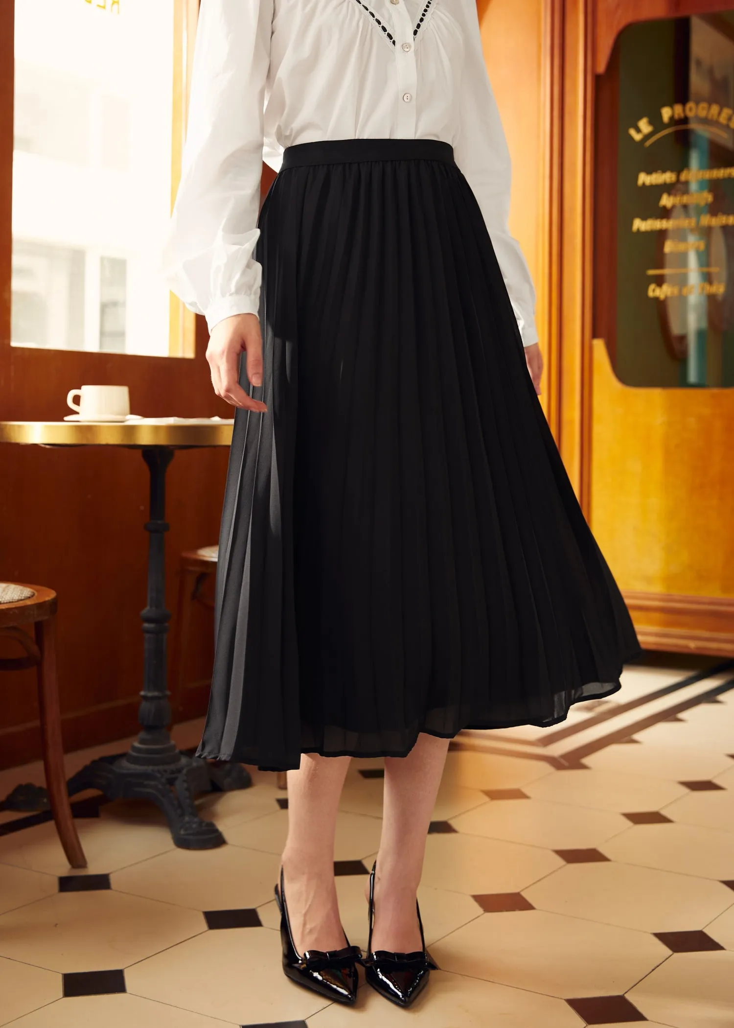 Studio 54 Pleated Midi Skirt