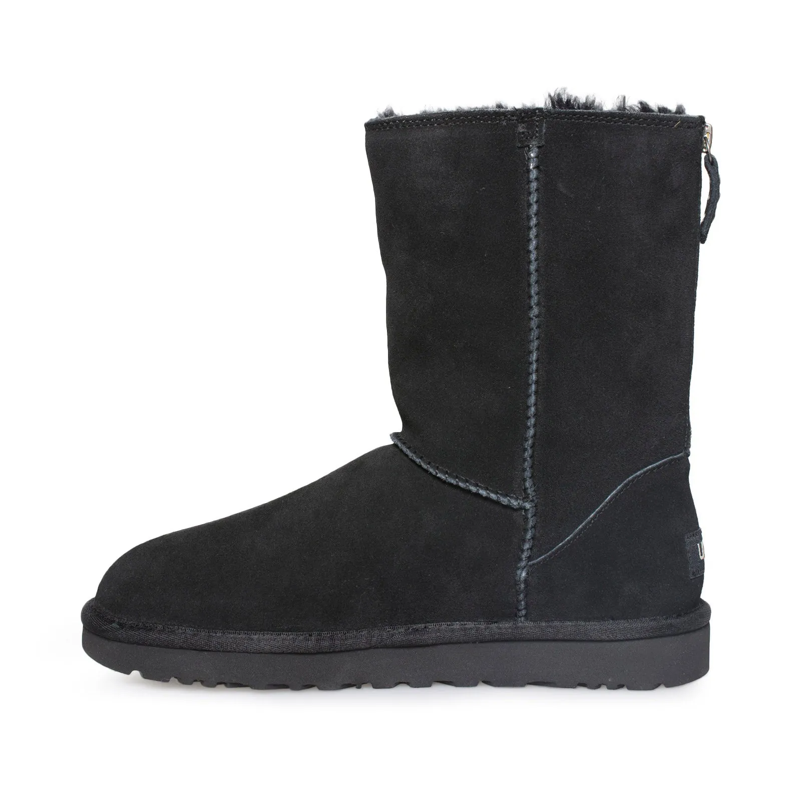 UGG Classic Short Zip Black Boots - Women's