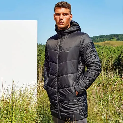 Vegan Men's Microlight Puffer Coat | Black