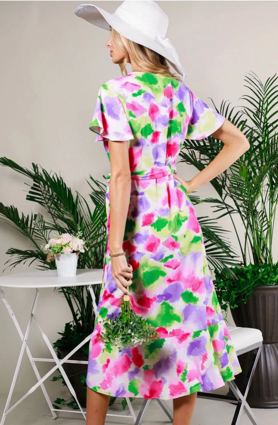 Vine and Love Floral Wrap Dress