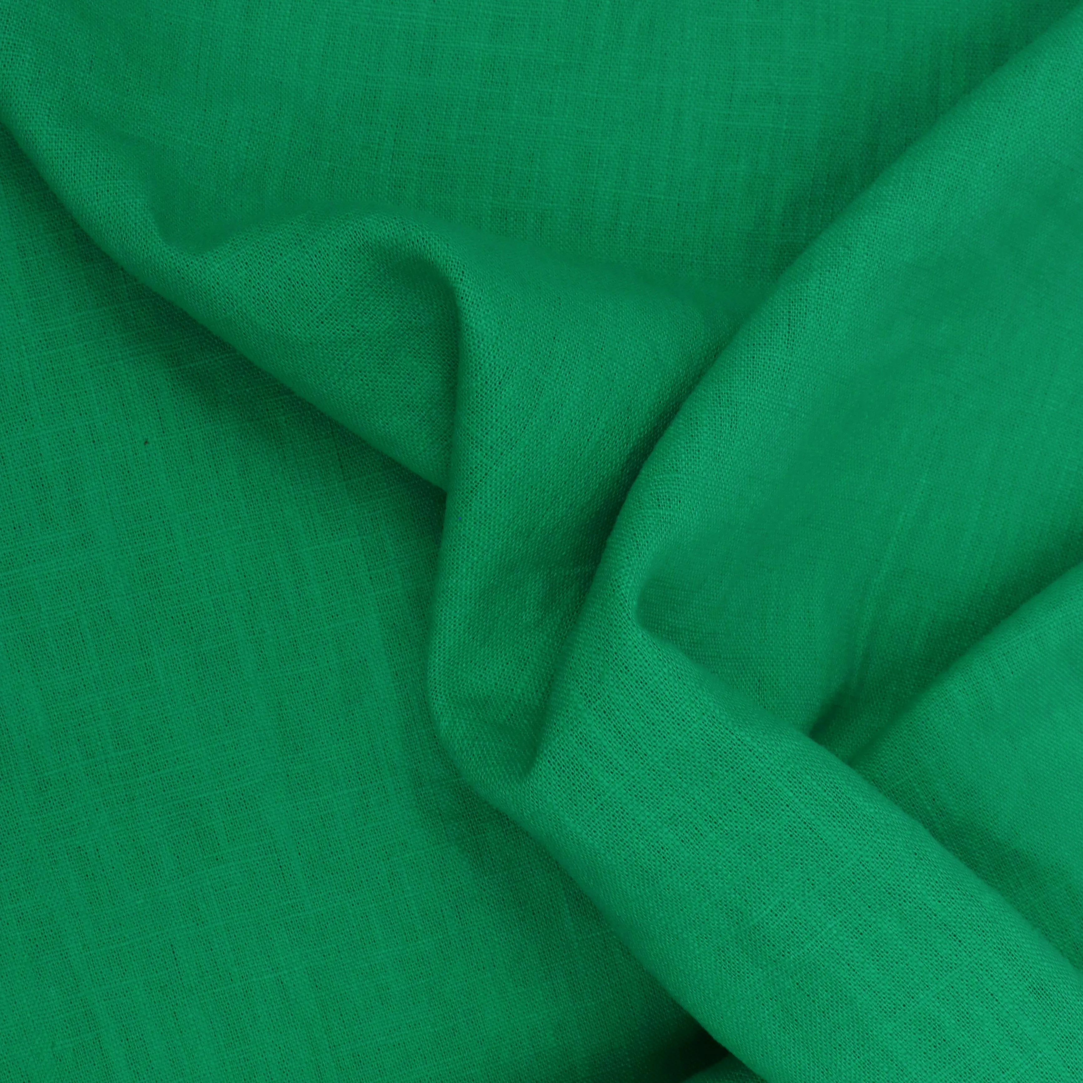 Washed Linen Cotton - Bright Green