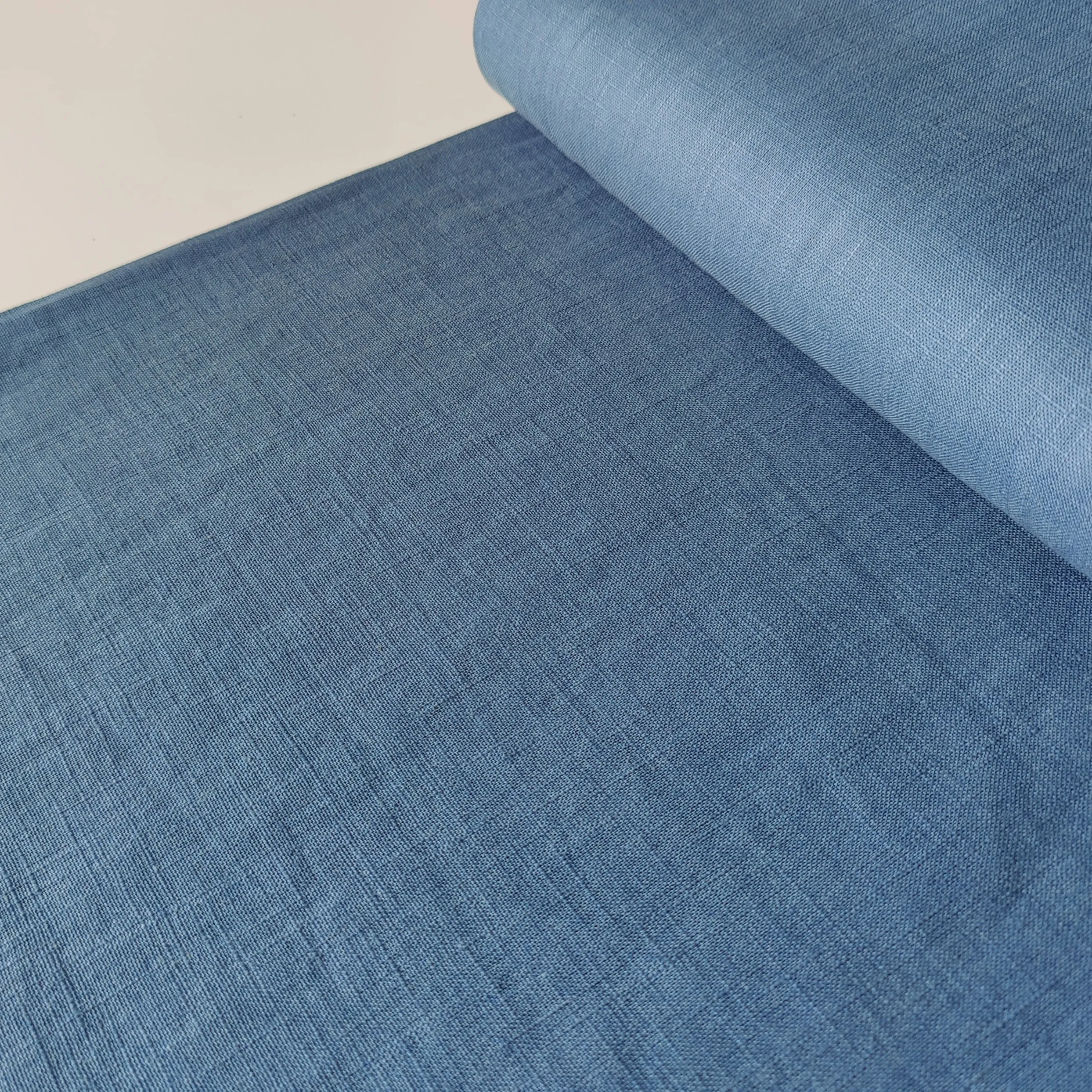 Washed Linen Cotton - Copen Blue