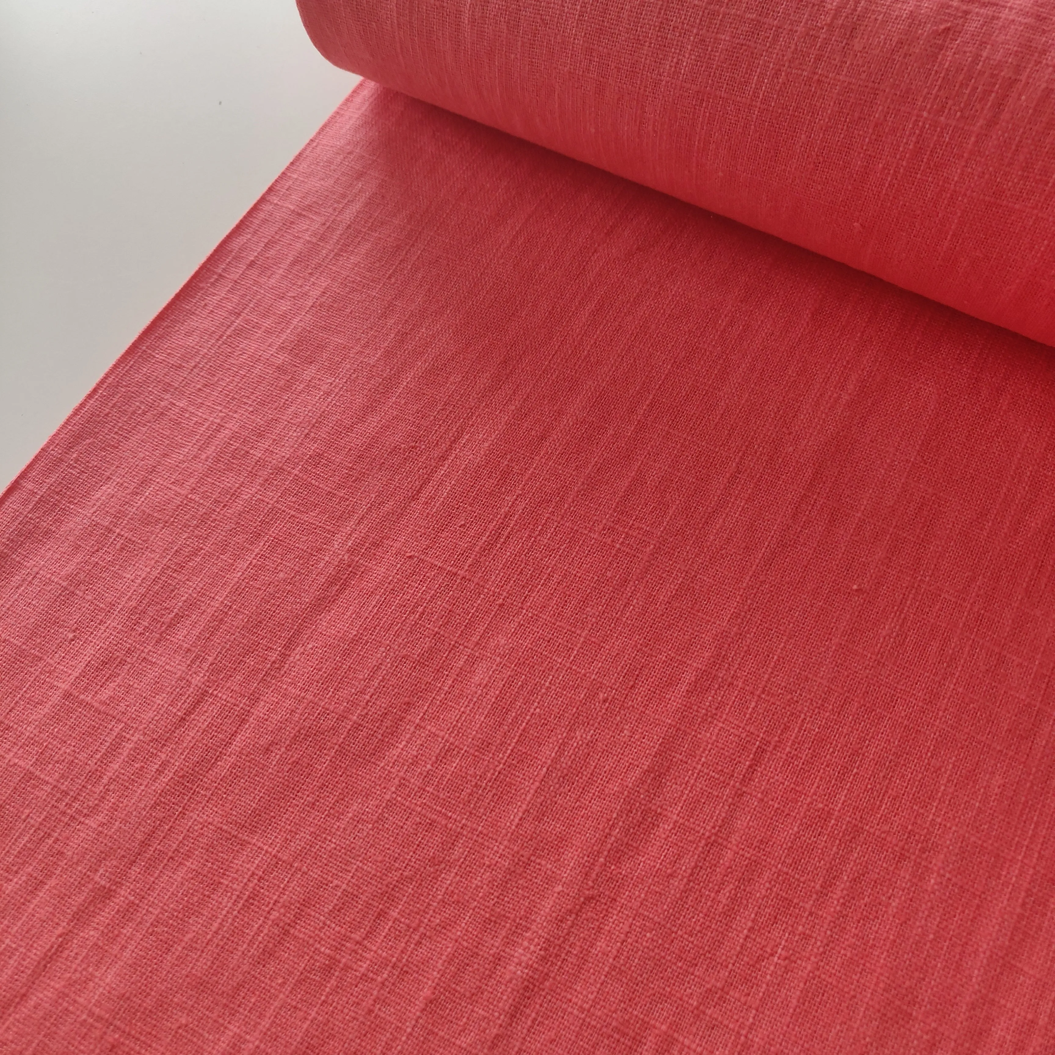 Washed Linen Cotton - Coral