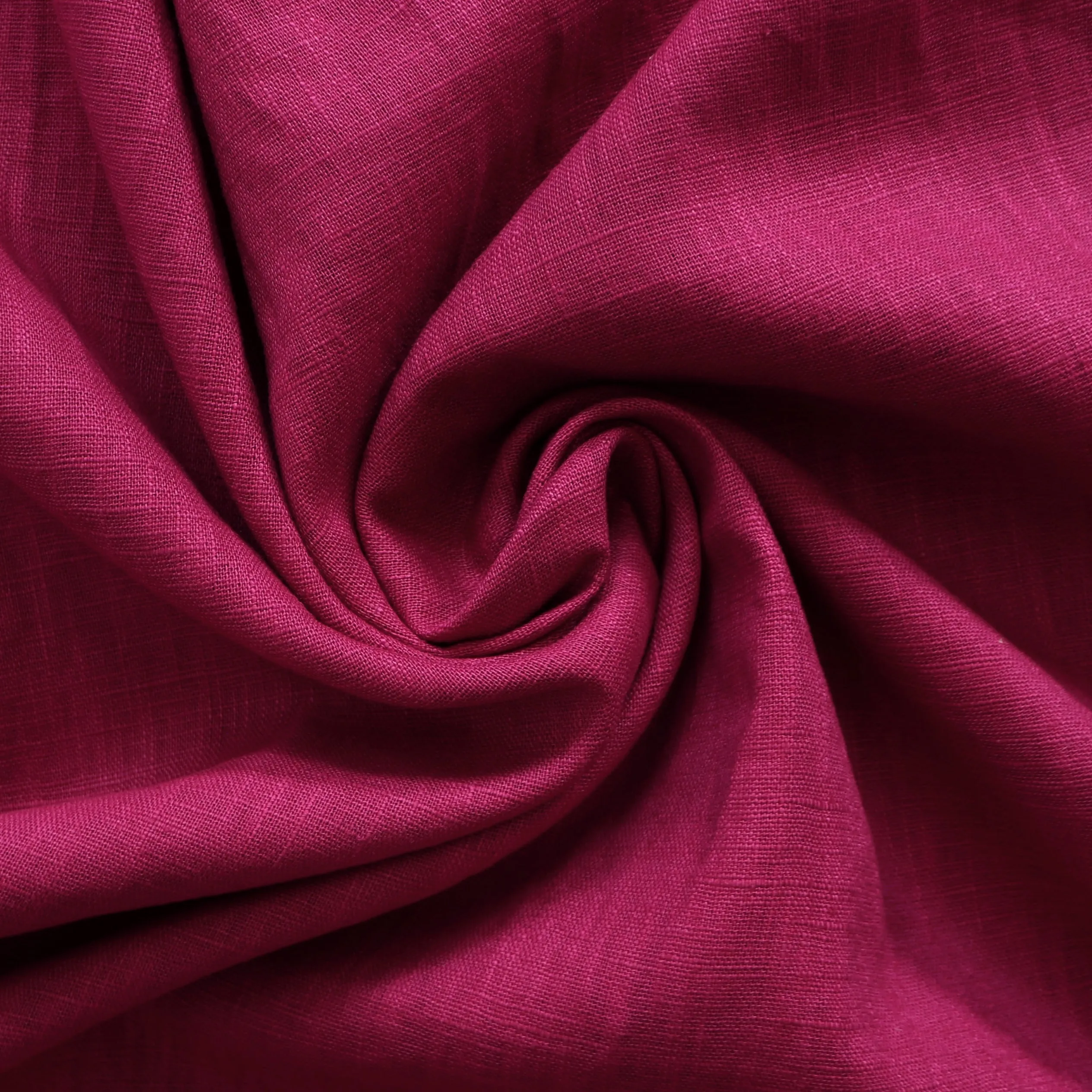 Washed Linen Cotton - Fuchsia Pink - END OF BOLT 37cm