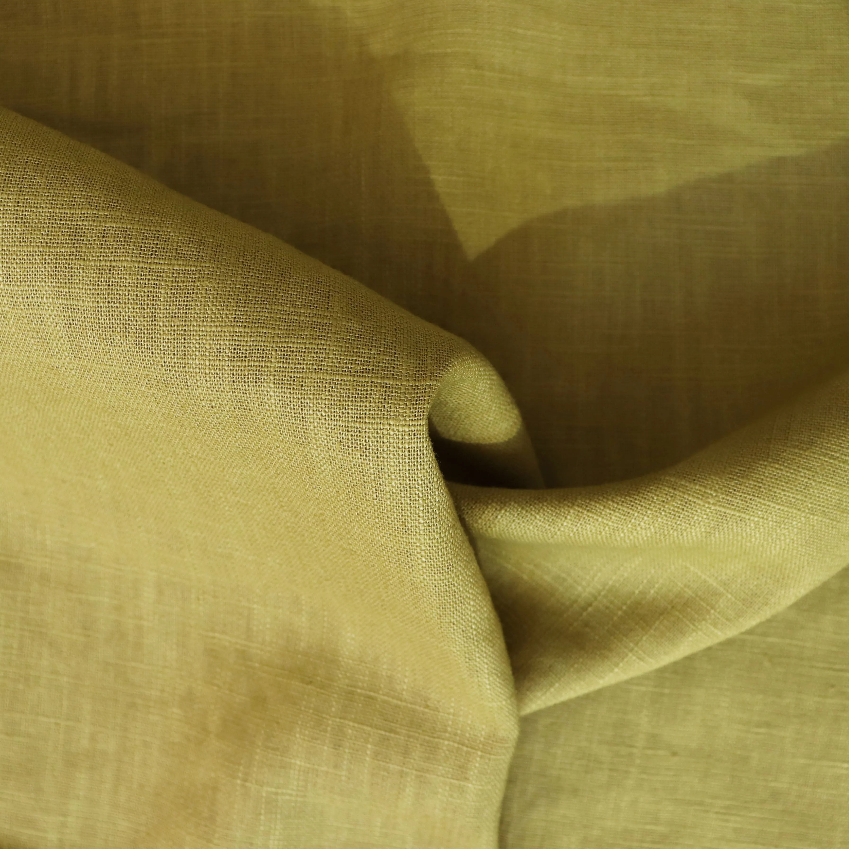 Washed Linen Cotton - Olive Green