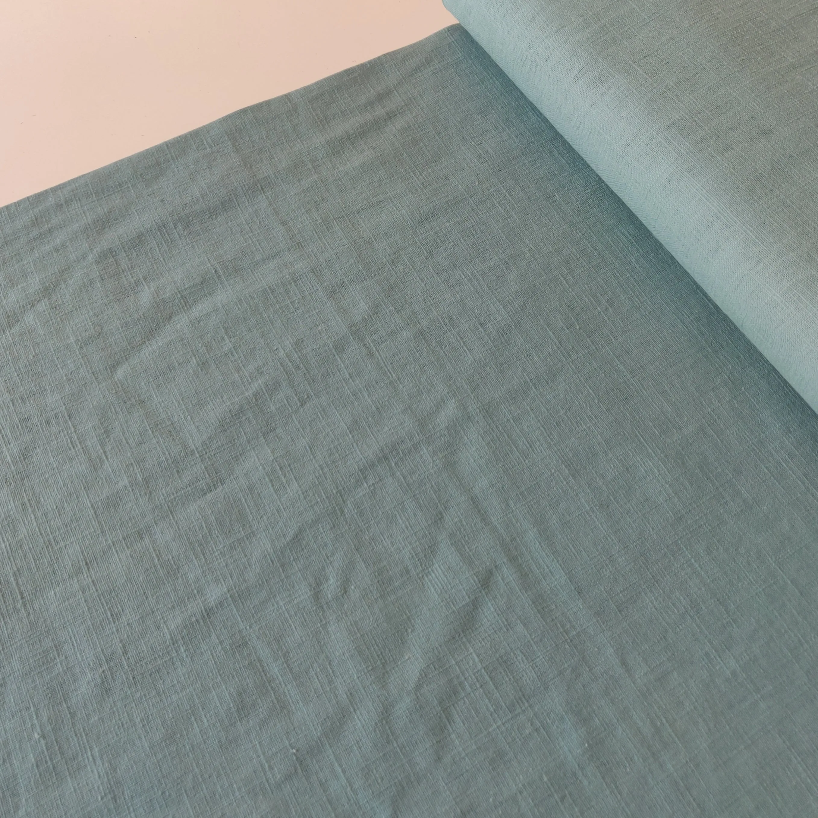 Washed Linen Cotton - Seafoam Green