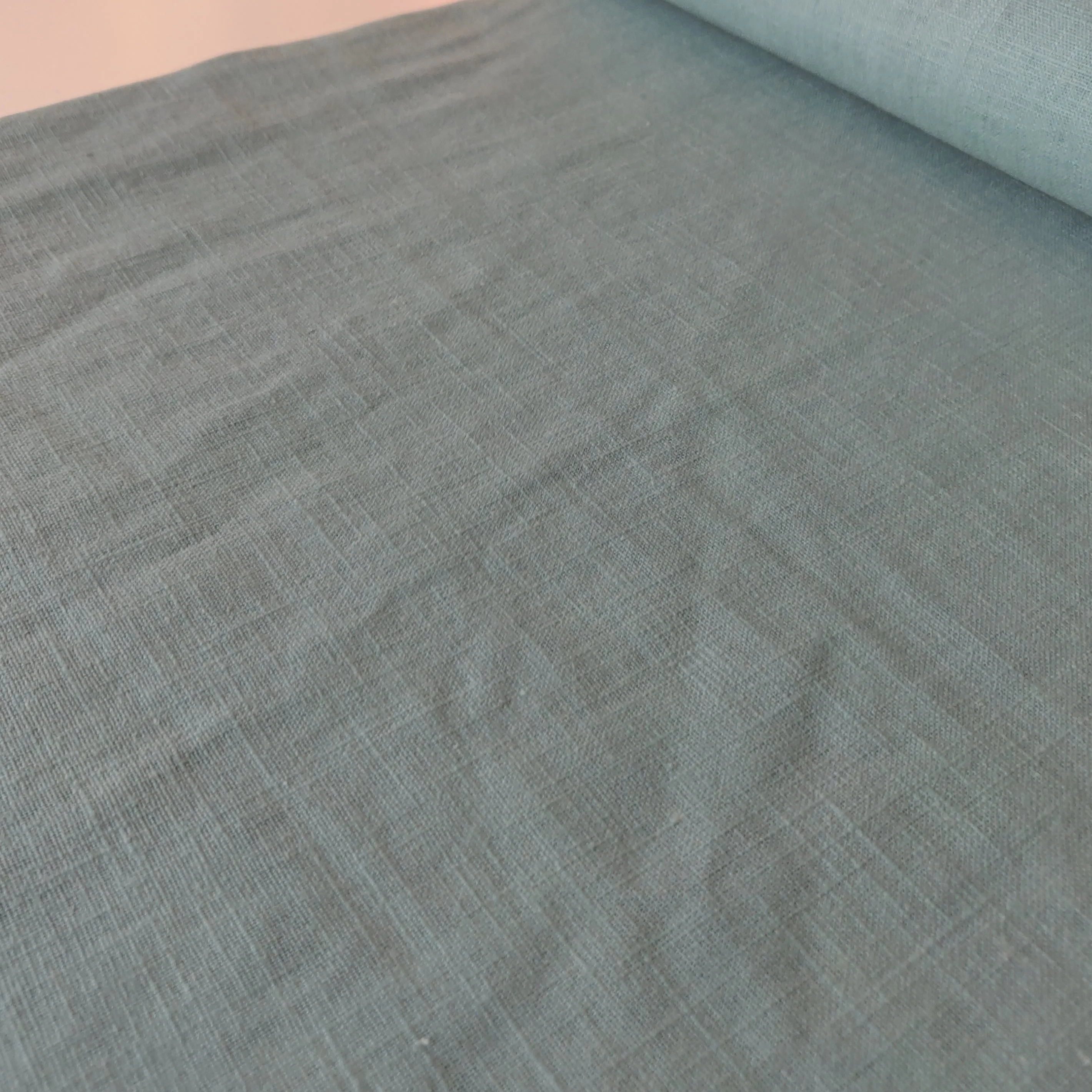 Washed Linen Cotton - Seafoam Green